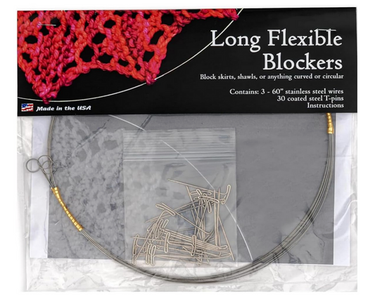 2 Pack (6 Flex Blockers) - Long Curve Knitting & Crocheting Blockers - USA Made - Includes 6-60 inch Flexible Blockers