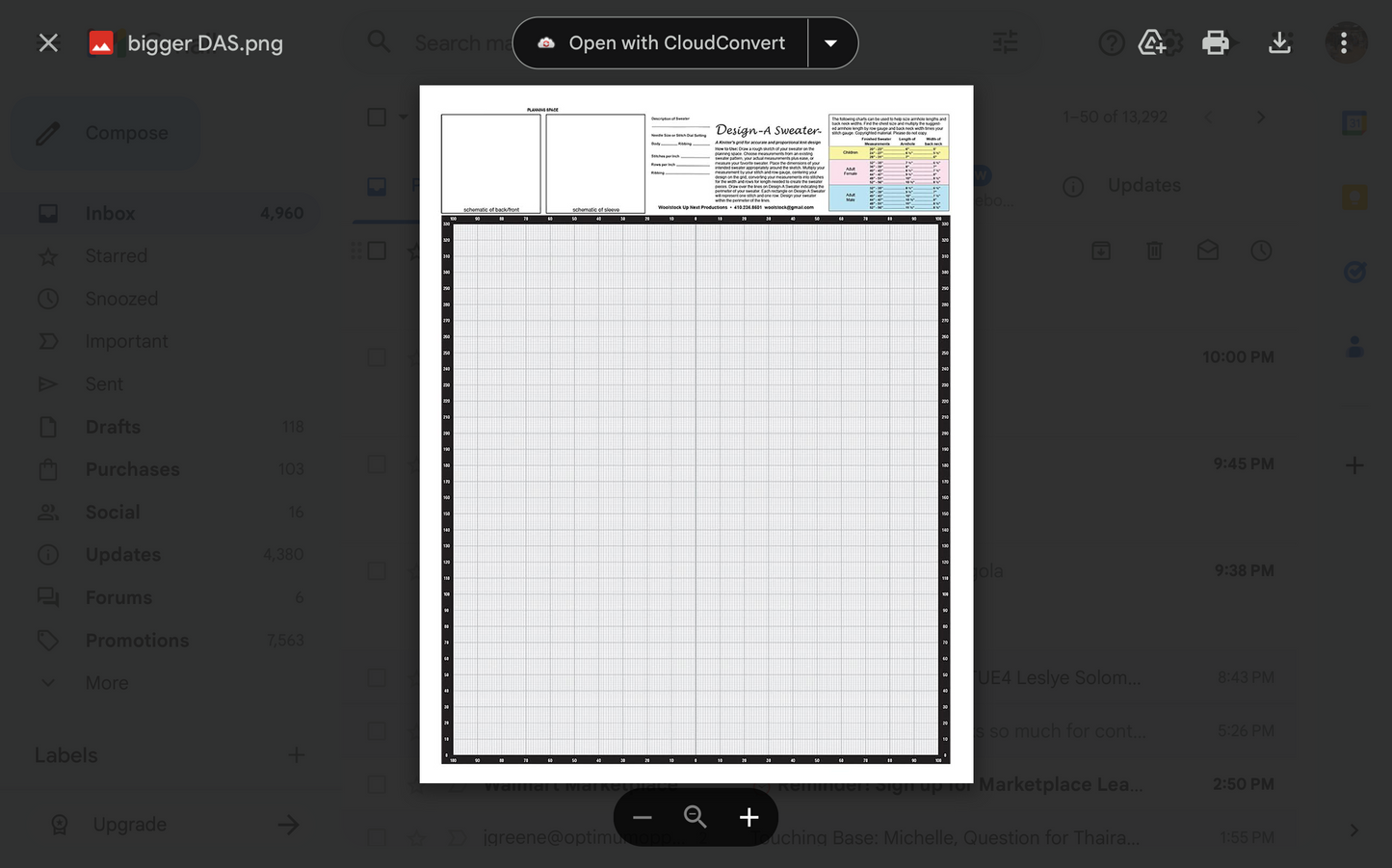 Design a Sweater Knitters' Grid - Knitting Graph Pape