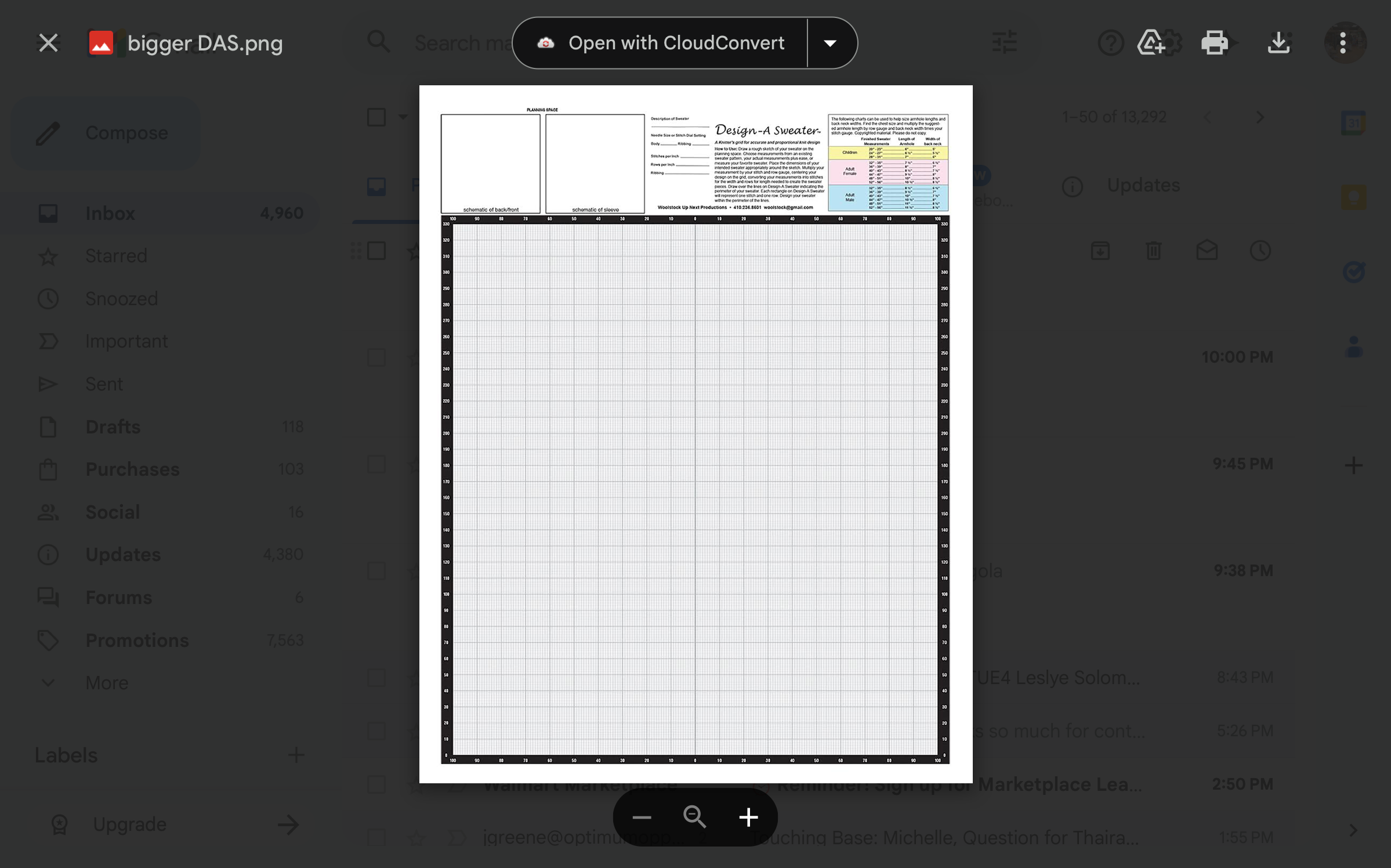 Translation missing: en.Design a Sweater Knitters' Grid - Knitting Graph Paper (click to learn more)