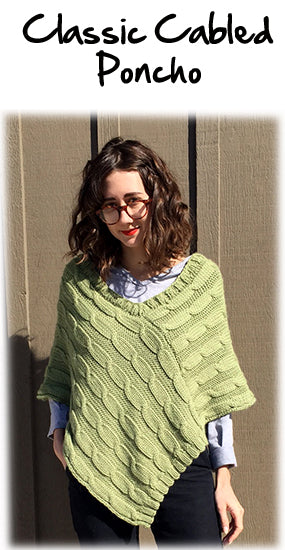 Translation missing: en.Classic Cabled Poncho Knitting Pattern