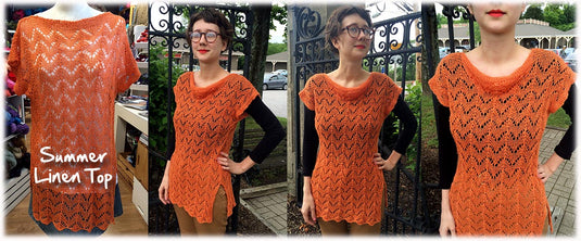 Translation missing: en.Summer Pure Linen Lace Top