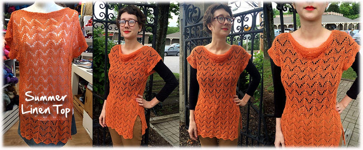 Translation missing: en.Summer Pure Linen Lace Top