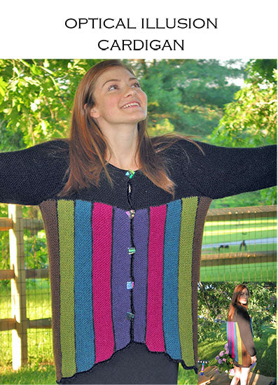 Optical Illusion Cardigan Pattern by Leslye Solomon