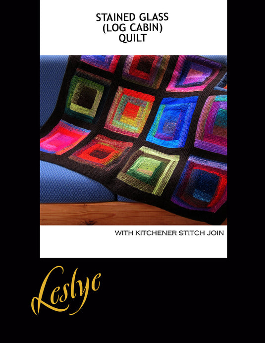 Translation missing: en.Stained Glass (Log Cabin) Quilt - Digital Download